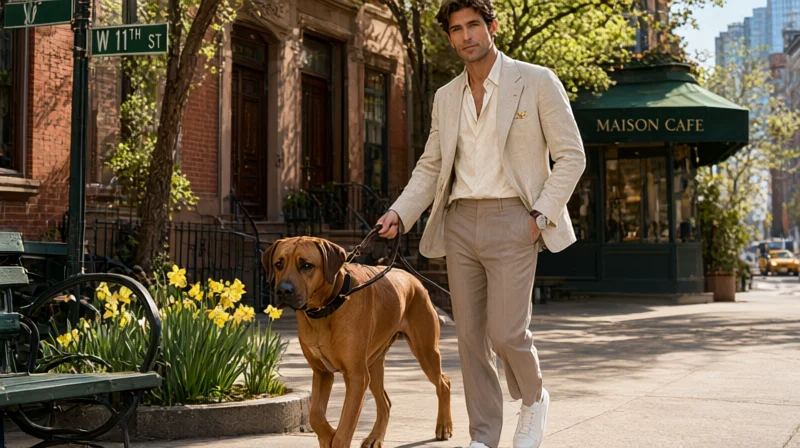 Callum Turner Is a Dog’s Best Friend in New Louis Vuitton Campaign