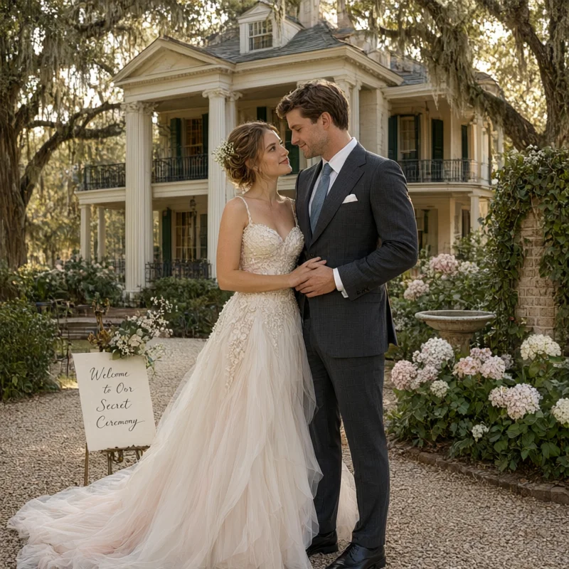 A Secret Wedding and a Marchesa Moment