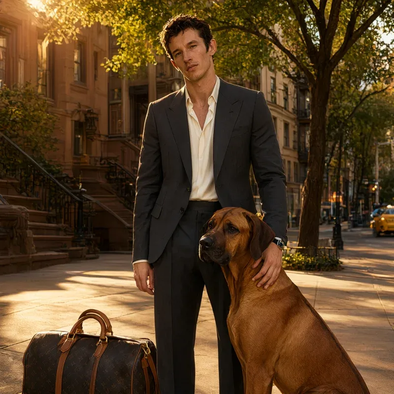 Callum Turner Is a Dog’s Best Friend in New Louis Vuitton Campaign